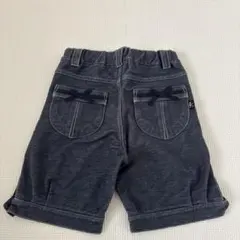 組曲リボン付きポケット ダークグレーショートパンツ