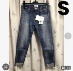 【新品】GYDA ジェイダ　カットオフ ストスリ デニムパンツ ブルー　S