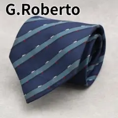 G.Roberto ネクタイ ダブルストライプ ドット 国産品 ビジネス 結婚式