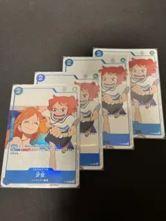 ワンピースカード　少女　プロモ　4枚セット　青黄ナミ