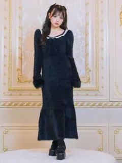 Ank Rouge サイドカットフェザーワンピース