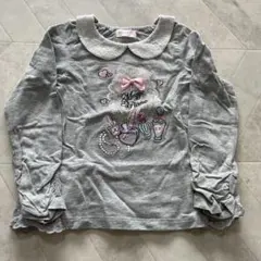 メゾピアノ グレー 長袖カットソー