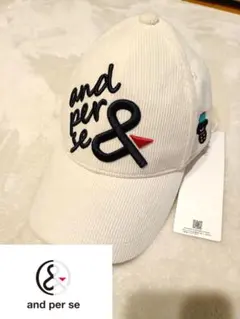 新品タグ付き【アンパスィ】コーデュロイゴルフキャップ