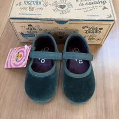 【新品未使用】Cienta ダークグリーン バレエシューズ　20(12cm)