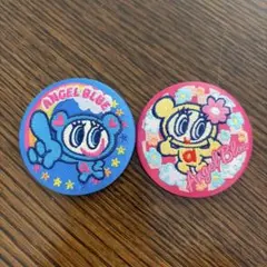 エンジェルブルー 刺繍缶バッチ ナルミヤ