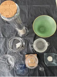 ガラス製品　キャニスター　ベース　標本瓶など（一部プラ製有り）　まとめ売り