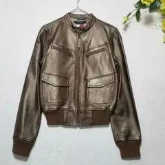 トミーフィルフィガー ラムレザーライダースジャケット  M トミーフィルフィガー ラムレザーライダースジャケット M