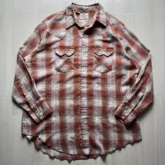 80〜90s DEECEE Western Shirt Shadow Check