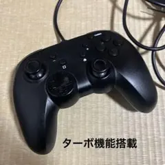 Switch1に対応した　ブラック 有線コントローラー ターボ機能搭載
