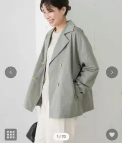 【クリーニング済】URBAN RESEARCH DOORS ショートダブルコートのサムネイル