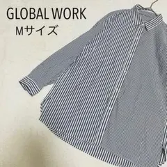 GLOBAL WORK ストライプ柄長袖シャツのサムネイル