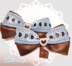 ハートチョコヘアクリップ(ブラウン×ボルドー)りぼん バレンタイン ロリィタ