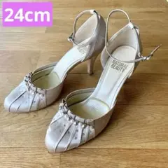 パンプス パール 結婚式 パーティー NATURAL BEAUTY 24cm