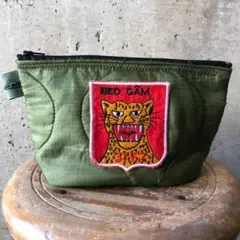 【HB1111】ミリタリーワッペン　ライナーリメイク　ポーチ　小物入れ