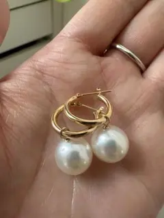 hum パールピアス 18KYG 美品 廃盤品 humming pearl - メルカリ