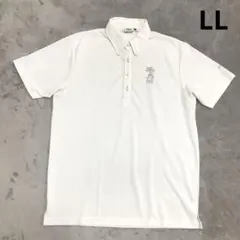 FILA GOLF ゴルフウェア ポロシャツ 半袖 メンズLL ホワイト 刺繍のサムネイル
