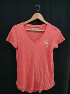 Abercrombie & Fitch Vネック Tシャツ ピンク XSサイズのサムネイル