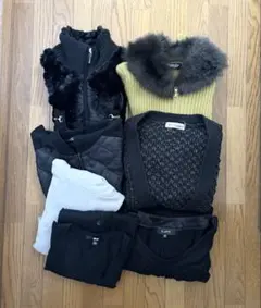 【古着】冬物 レディース ニット カーディガン 7点 まとめ売り 処分品 断捨離