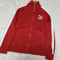 【大人気】美品 PUMA T7 トラックジャケット レッドxホワイトライン L