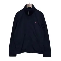 POLO ラルフローレン　フルジップジャケット　刺繍ポニーロゴ　ネイビー　S