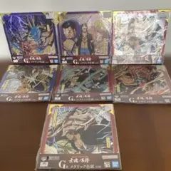 ワンピース 一番くじ 士魂ノ系譜 Ｇ賞 メタリック色紙 7枚セット