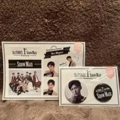 【限定】SnowMan 目黒蓮 ステッカー缶バッチ めめ