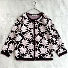 VALENTINO ヴァレンティノ 花柄 フラワー 総柄 カーディガン ピンクのサムネイル