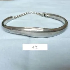 4℃ シルバー バングル チェーン付き レディース アクセサリーのサムネイル