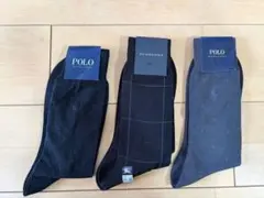 ★☆ メンズソックス 未使用3足セット バーバリー、POLO