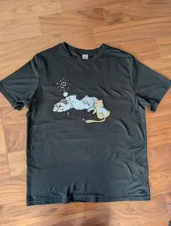 ✩猫プリント Mサイズ 黒 Tシャツ✩
