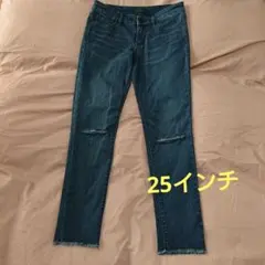 UNIQLOユニクロ ウルトラストレッチ ダメージ25インチ