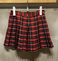 赤チェック　ミニスカート