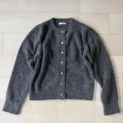【新品】Techichi 濃いグレー ラメ入りカーディガン