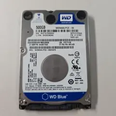 WD(ウェスタンデジタル)　2.5インチ　内蔵型ハードディスク　500GB