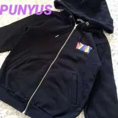 美品♡PUNYUS プニュズ　パーカージップブラックM サイズ1 Sスウェット