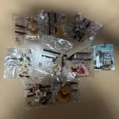 ディズニーキャラクター、ピンバッチキーホルダーセット