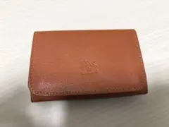 イルビゾンテ　カードケース　名刺入れ　キャメル