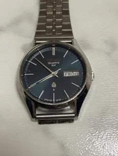 l*a様 SEIKO QUARTZ QZ デイデイト メンズ腕時計 ブルー文字盤