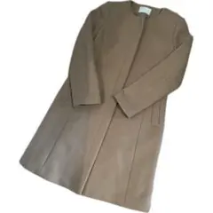 最終値下げ【IENA】ウールノーカラーコート アウター ベージュ