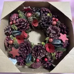 ナチュラルクリスマスリース 27cm ニトリ