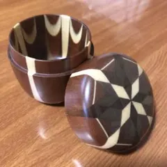 箱根寄木細工 茶筒 茶入れ 二重蓋 Tea Caddy 金指 - メルカリ