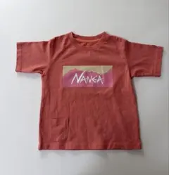 NANGA エコハイブリッド ボックスロゴ キッズTシャツ　110cm