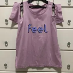 FEELCYCLEオフショルダーピンクTシャツ