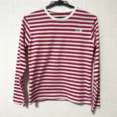 【美品】North Face ノースフェイス ボーダー　ロンT 150 ピンク