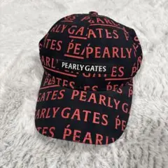 PEARLY GATES ロゴキャップ ネイビー/レッド
