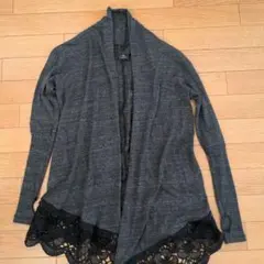 ANNA SUI レース切替 カーディガン グレーのサムネイル