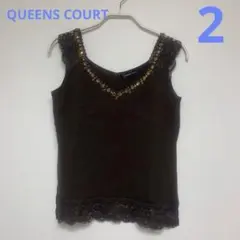(中古)クイーンズコート　レース　タンクトップ　サイズ2のサムネイル