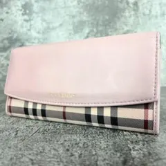 BURBERRY ノバチェック レザー×キャンバス 長財布