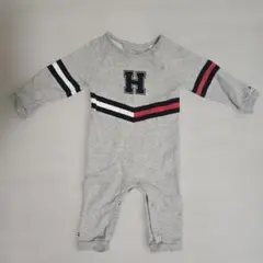 TOMMY HILFIGER グレー ロンパース 74cm