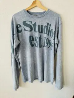Acne Studios ロゴTシャツ リラックスフィット ダーティーブルーのサムネイル
